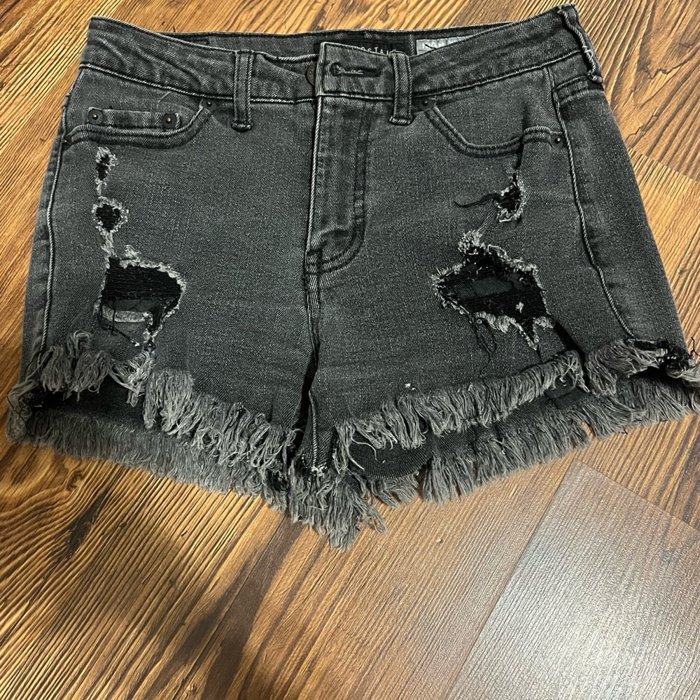 Aeropostale black denim shorts xs